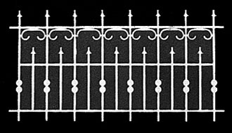 Dollhouse Miniature 1/2" Scale Fence, 2Pk